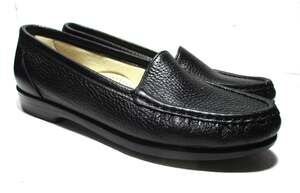 SAS Simplify Black Pebbled Leather Loafers Shoes Tripad Comfort Women 6.5M USA
